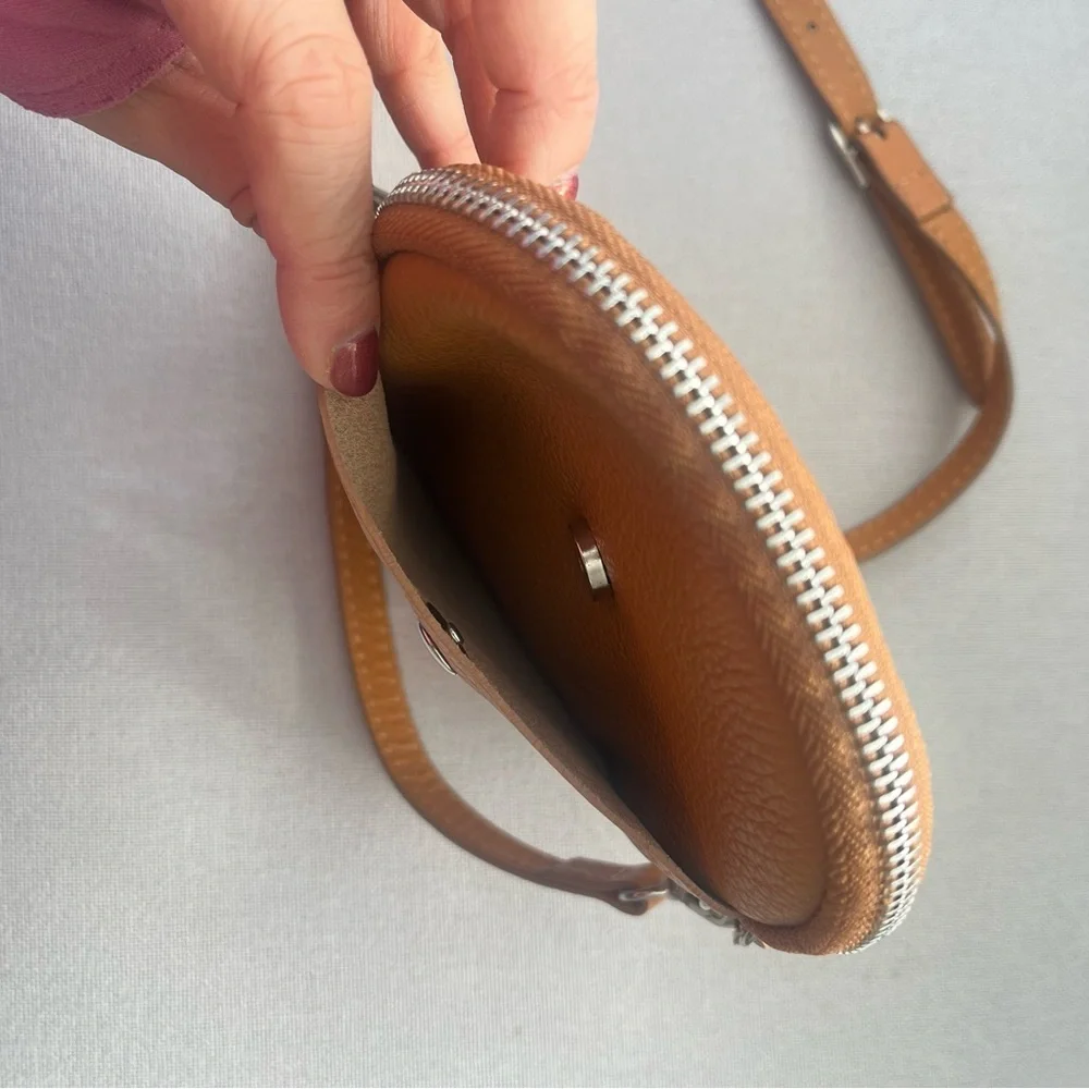 Divina Firenze Crossbody Purse Tan Leather Made in Italy